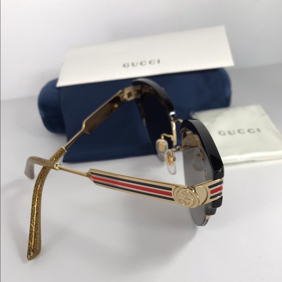 Authentic GUCCI
Gucci Brown Shaded Cat Eye Ladies Sunglasses GG0283S - Picture 12 of 14